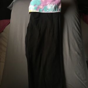 Vs pink fold over top leggings